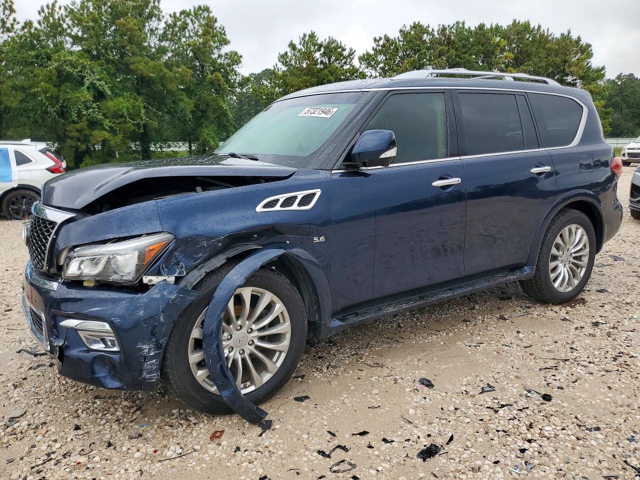 2015 Infiniti QX80, VIN JN8AZ2NE9F9085407 — Front end