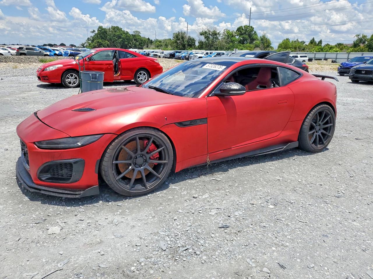 2021 Jaguar F-Type R, VIN SAJD51FE8MCK70532 — Пожар