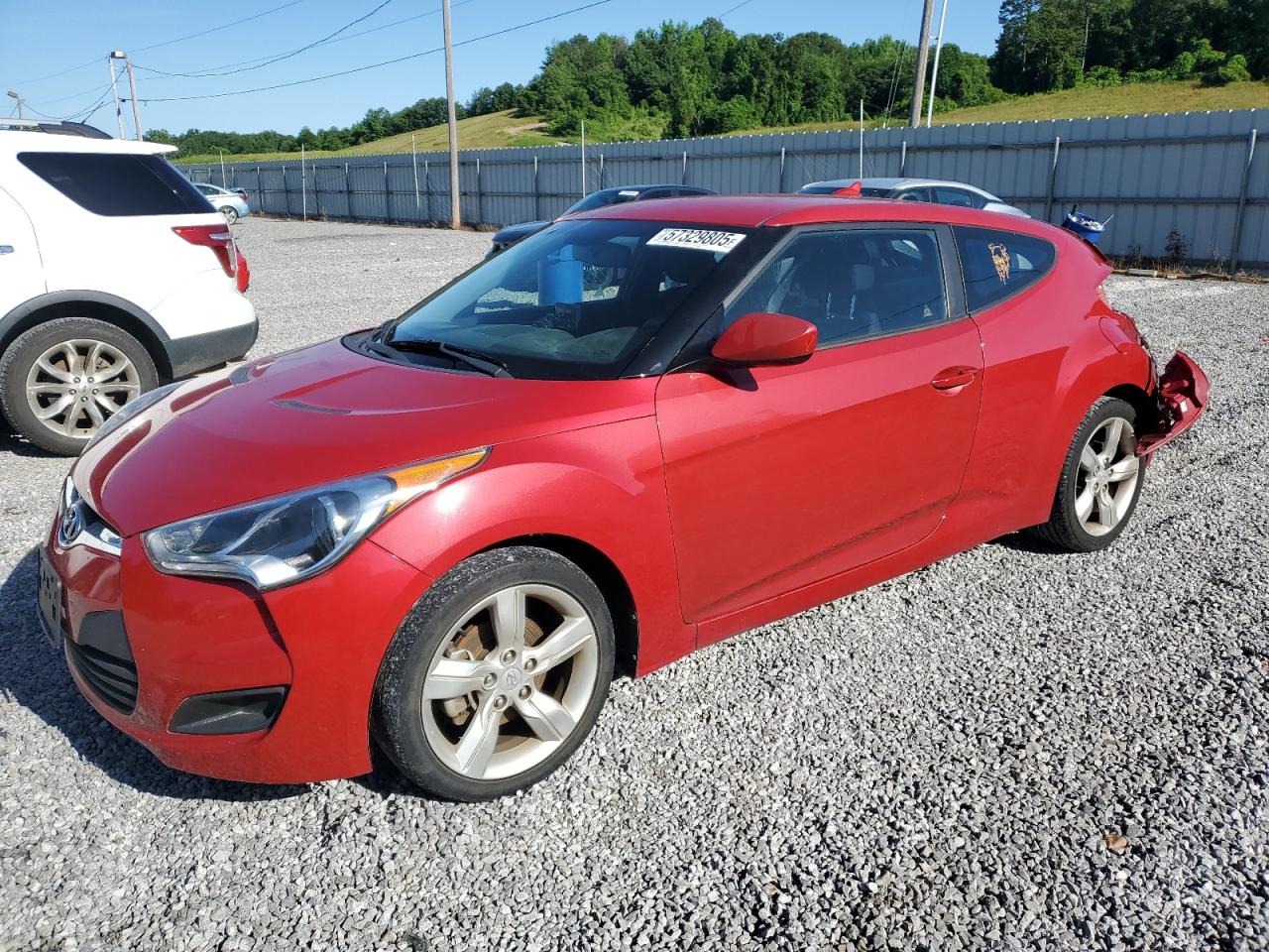 2013 Hyundai Veloster w/Black Int, VIN KMHTC6AD2DU126699 — Rear end