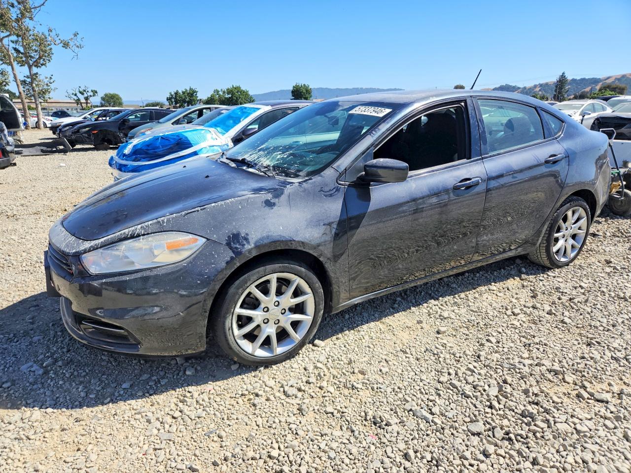 2013 Dodge Dart SXT, VIN 1C3CDFBH1DD176307 — Engine fire