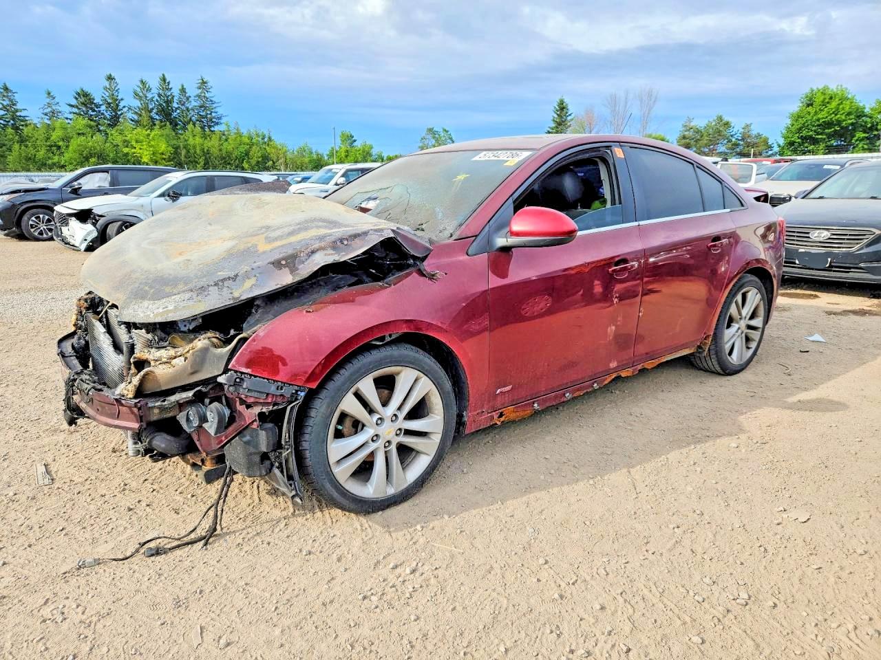 2015 Chevrolet Cruze LT, VIN 1G1PE5SB3F7218812 — Engine fire