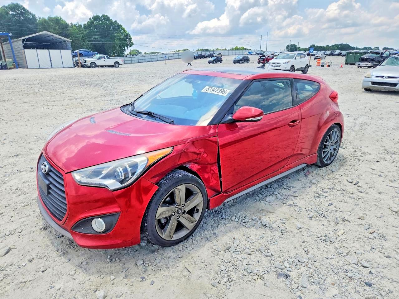 2013 Hyundai Veloster Turbo, VIN KMHTC6AE2DU107322 — Бок