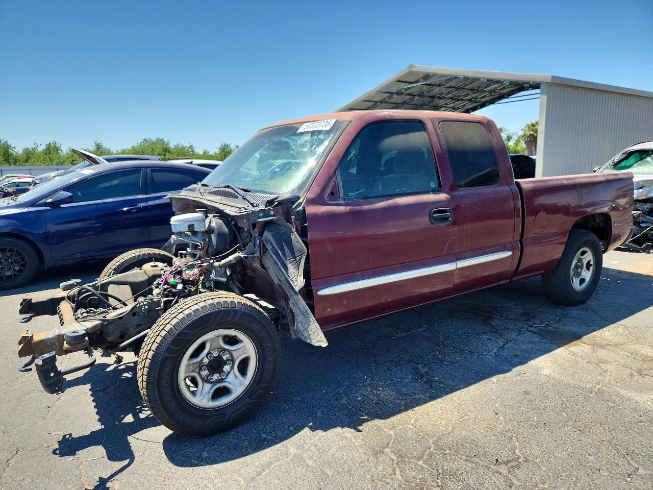 2004 GMC Sierra 1500 SLE, VIN 1GTEC19V04Z180955 — Stripped