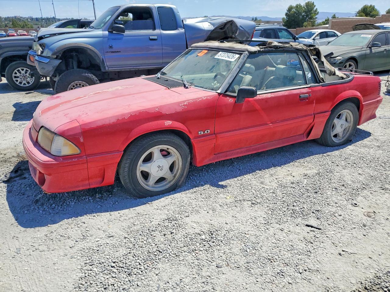 1991 Ford Mustang GT, VIN 1FACP45E5MF131616 — Roof
