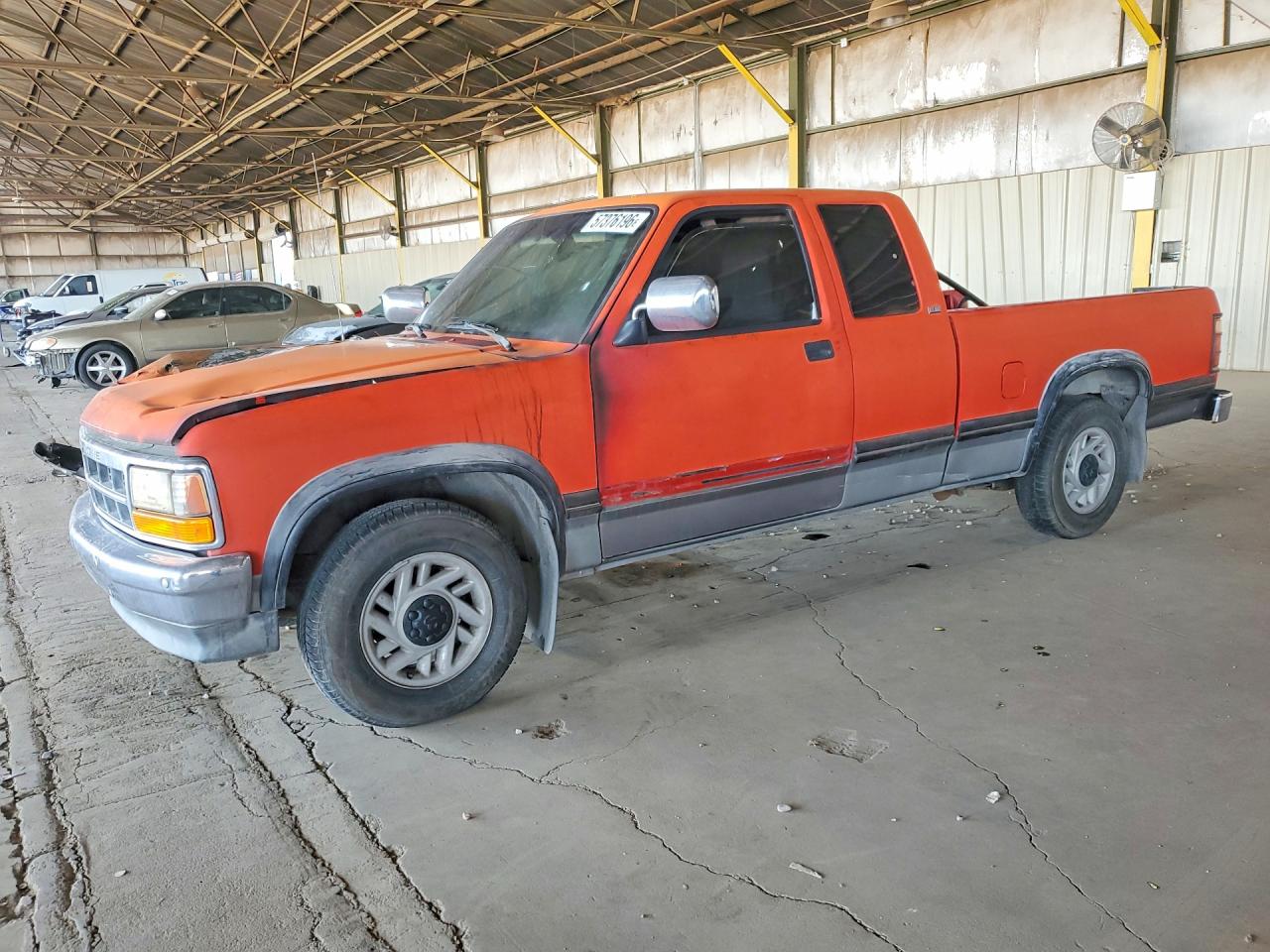1993 Dodge Dakota, VIN 1B7FL23X6PS270502 — Engine fire