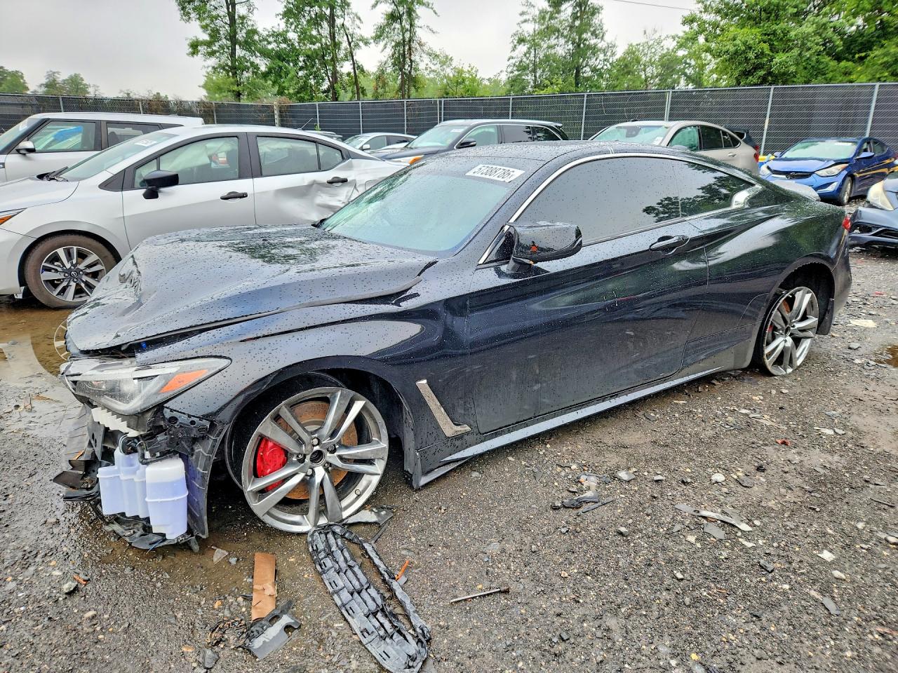 2017 Infiniti Q60 Red Sport 400, VIN JN1FV7EK1HM611239 — Front end