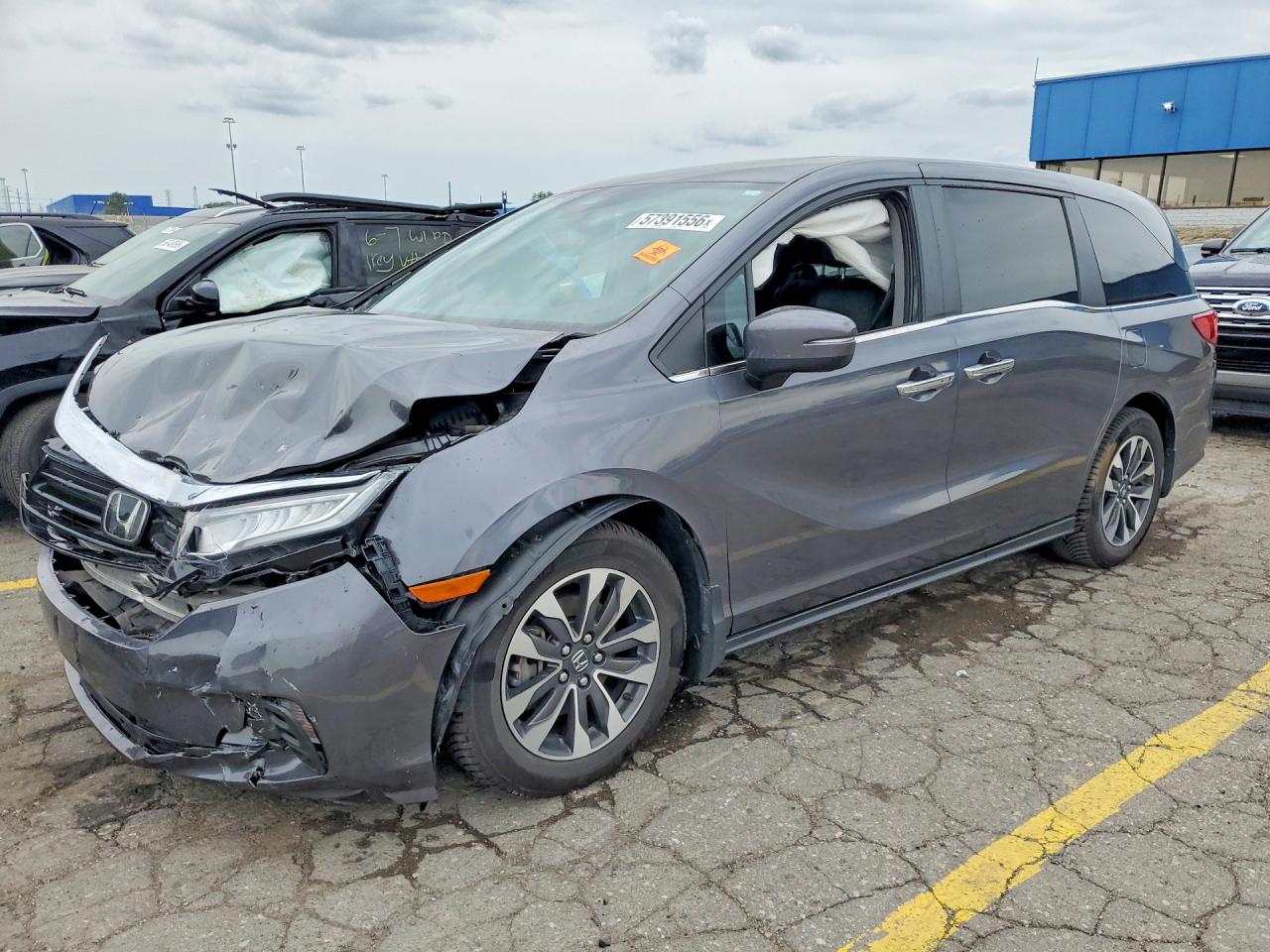 2023 Honda Odyssey EX-L, VIN 5FNRL6H68PB010653 — Front end