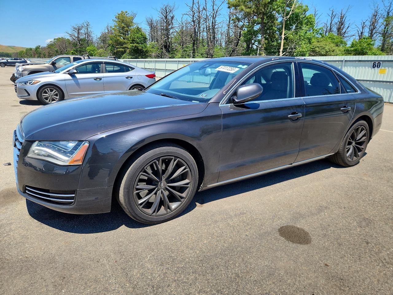 2012 Audi A8, VIN WAUAVAFD0CN037530 — Rear end
