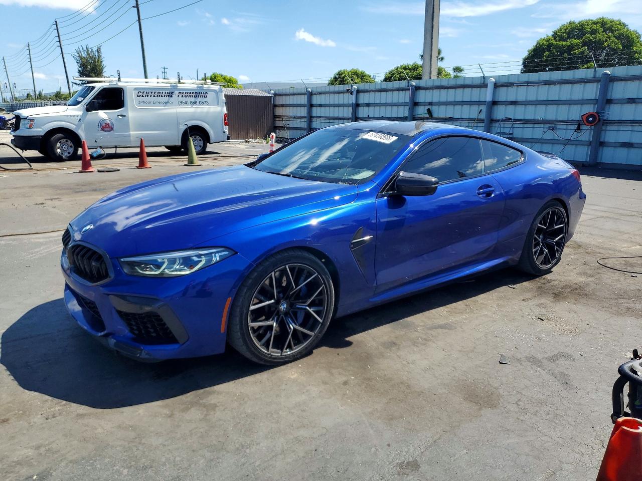 2022 BMW M8 Competition, VIN WBSAE0C0XNCH45244 — Missing or altered VIN