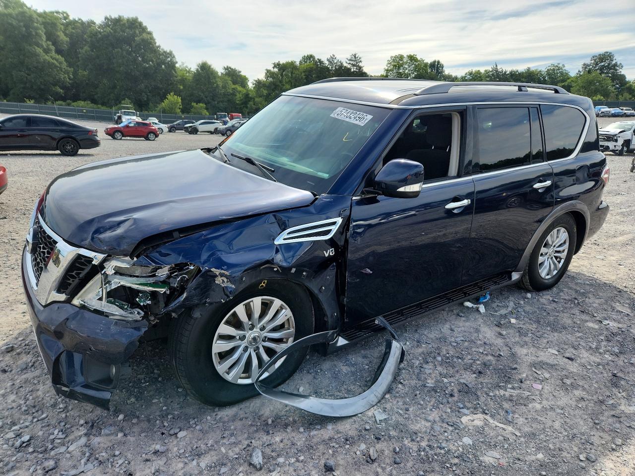 2017 Nissan Armada SV, VIN JN8AY2NC8H9509857 — Front end