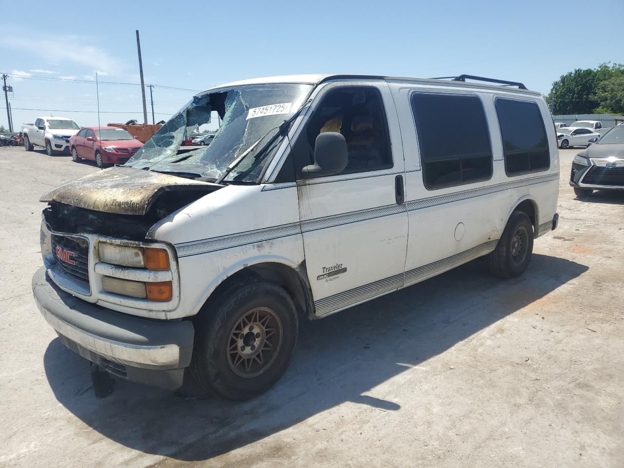 1996 GMC Savana Cargo, VIN 1GDFG15M3T1017425 — Interior fire