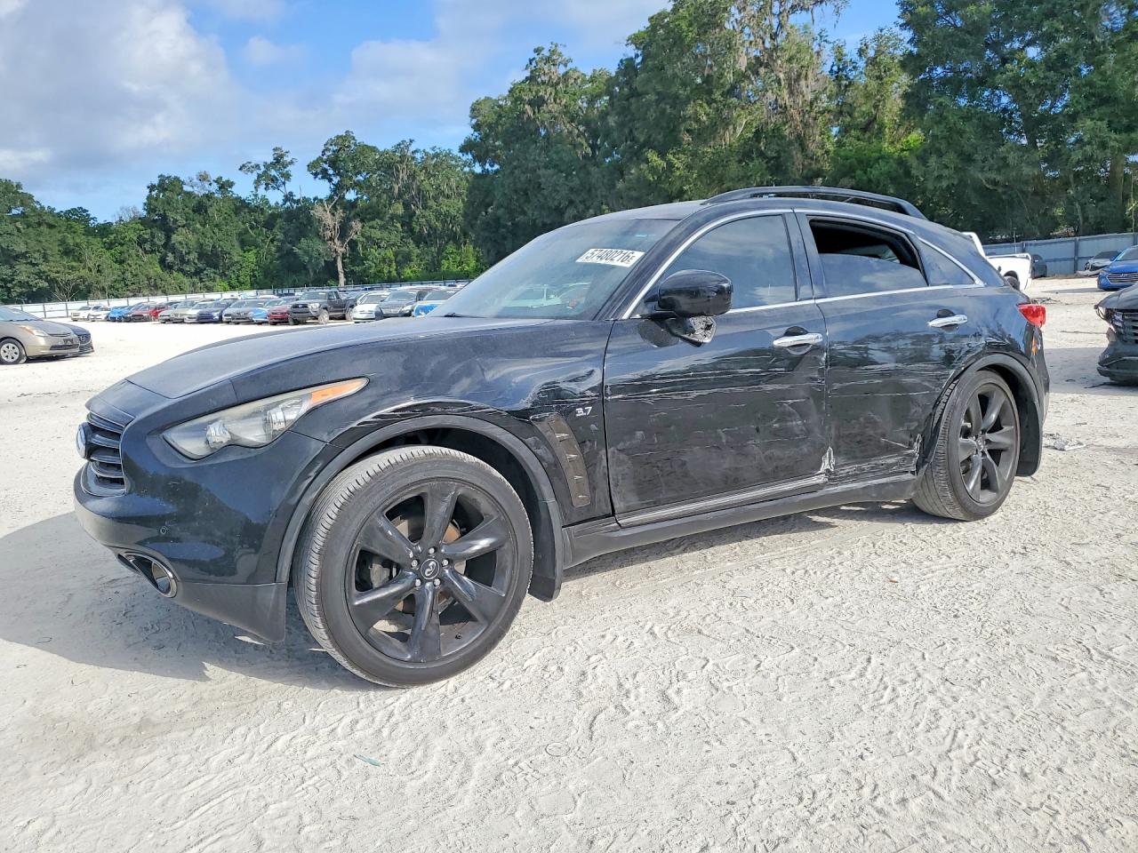 2016 Infiniti QX70, VIN JN8CS1MUXGM671340 — Side
