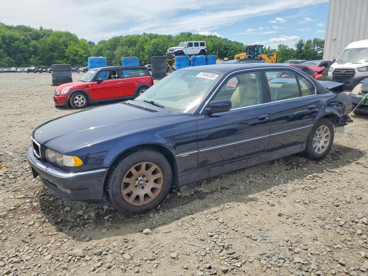 2001 BMW 7 Series 740i, VIN WBAGG83491DN88849 — Rear end