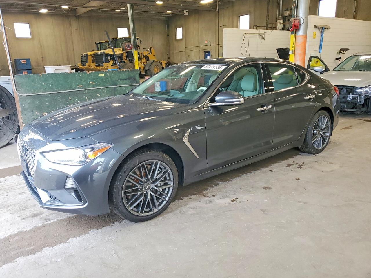 2019 Genesis G70 Advanced, VIN KMTG34LE1KU023871 — Undercarriage