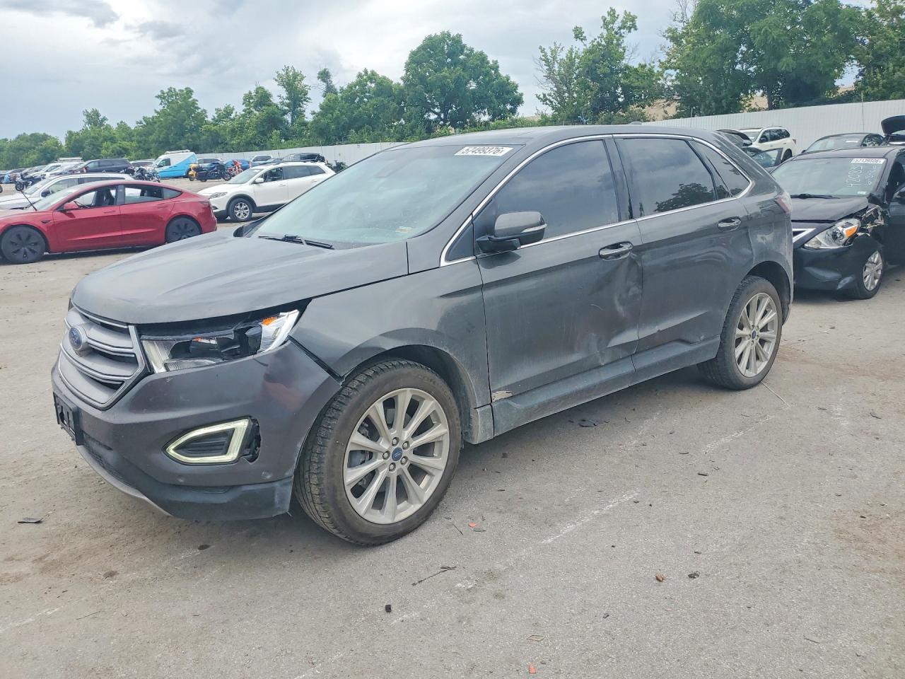 2017 Ford Edge Titanium, VIN 2FMPK4K97HBB55078 — Front end