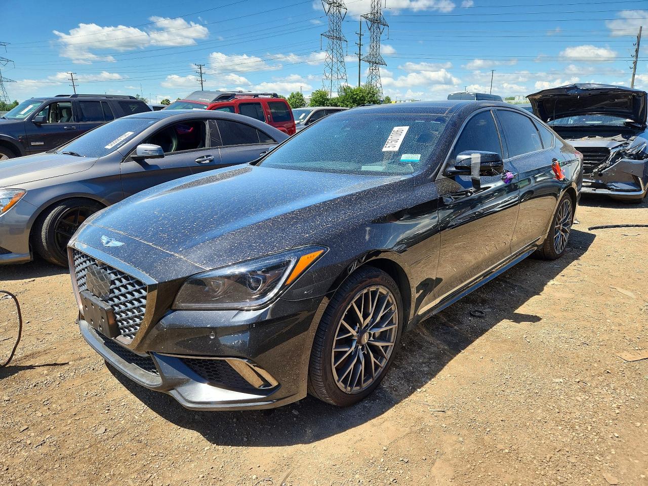 2018 Genesis G80 Sport, VIN KMHGN4JB4JU248295 — Minor dents and scratches