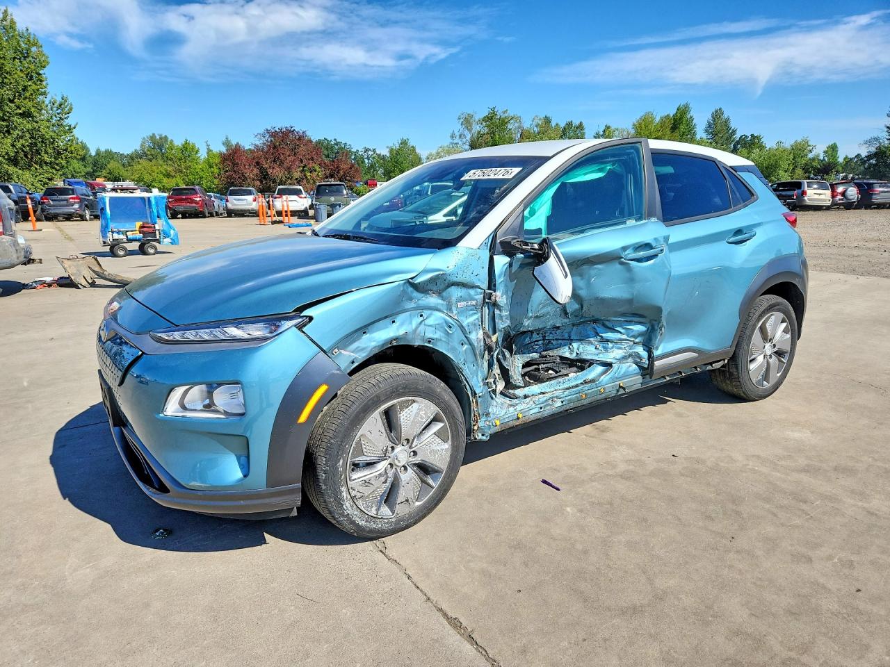 2020 Hyundai Kona SEL, VIN KM8K23AG1LU090574 — Side