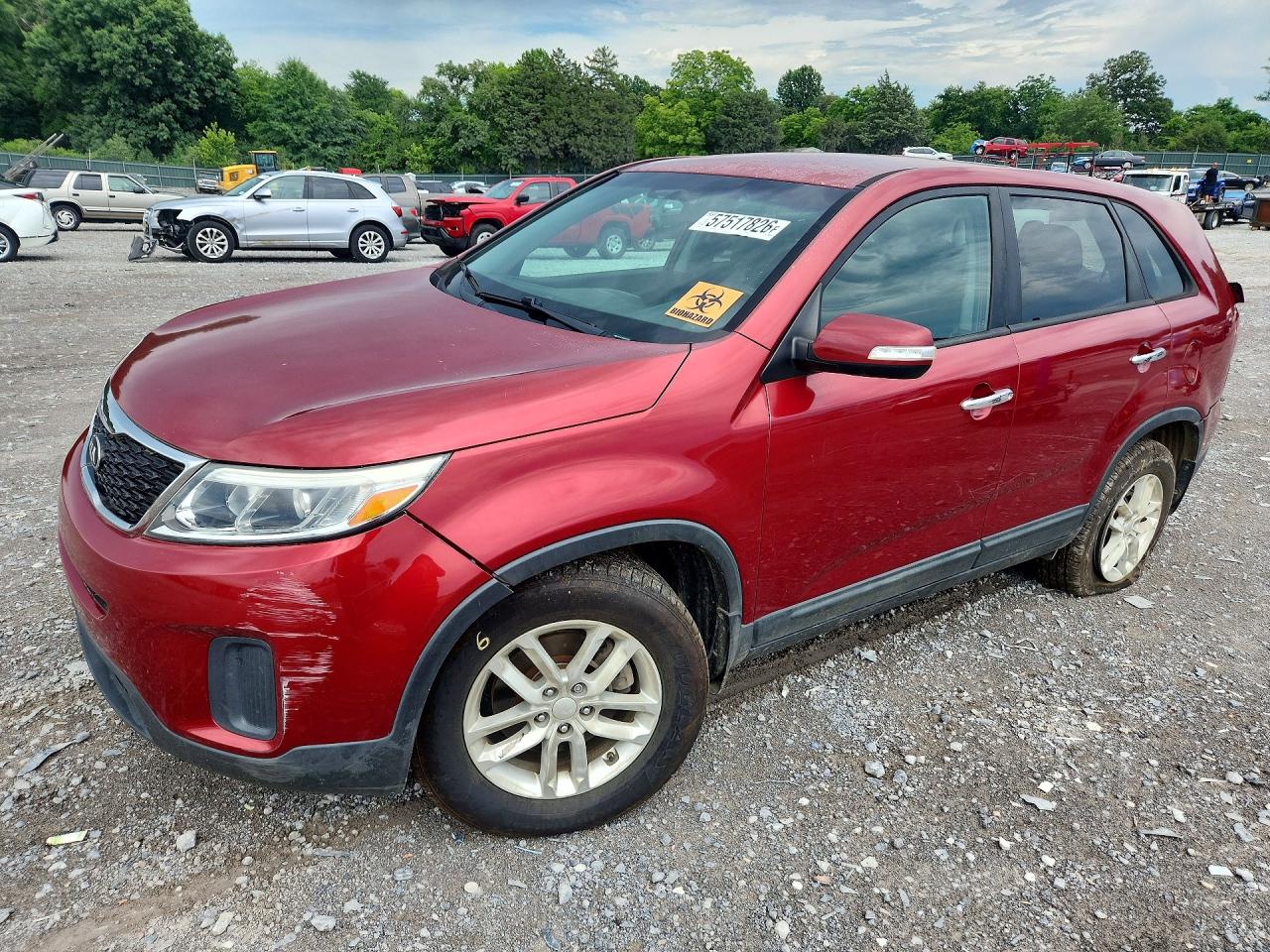 2015 Kia Sorento LX, VIN 5XYKT3A65FG648960 — Rear end