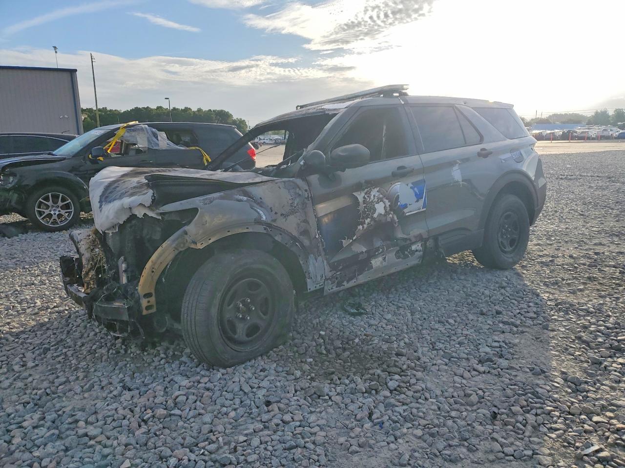 2023 Ford Police Interceptor Utility, VIN 1FM5K8ABXPGB61368 — Burn