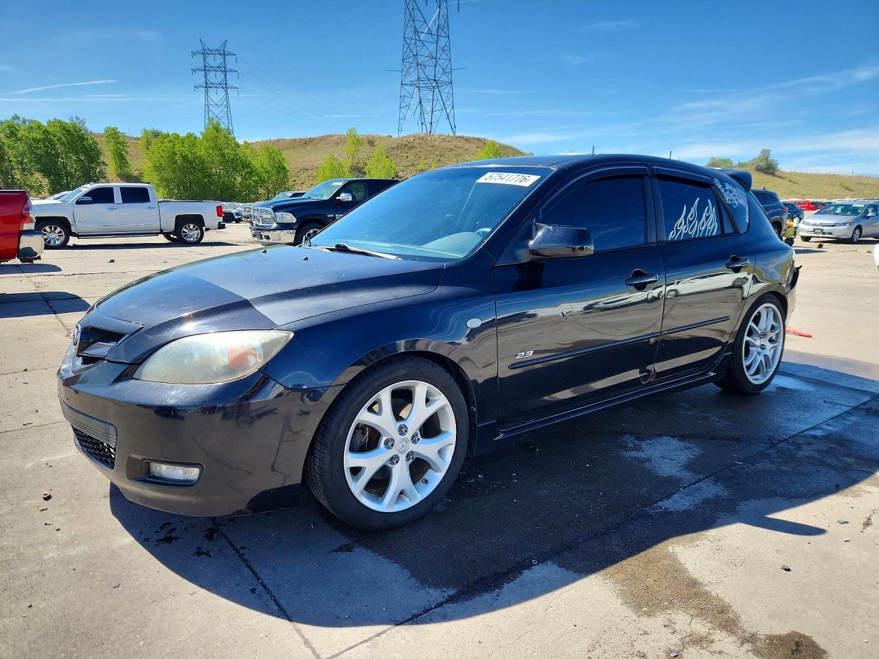 2007 Mazda 3 S Grand Touring, VIN JM1BK343471635980 — Rear end