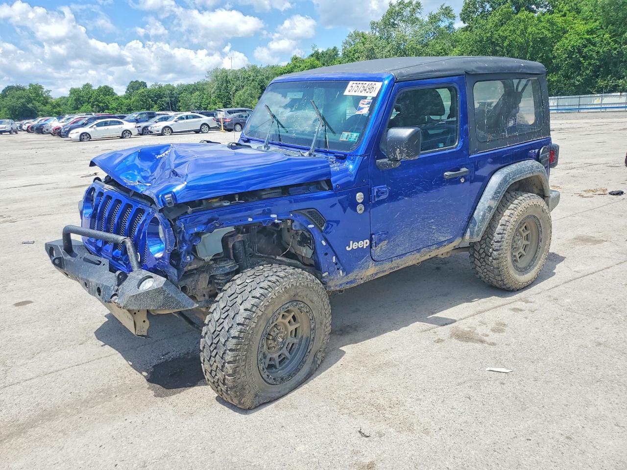 2019 Jeep Wrangler Sport, VIN 1C4GJXAG6KW544759 — Front end