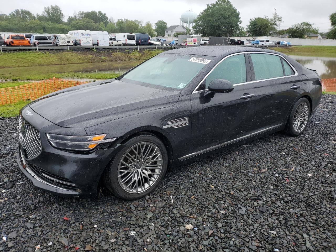 2021 Genesis G90 Ultimate, VIN KMTF54PH7MU090598 — Rear end