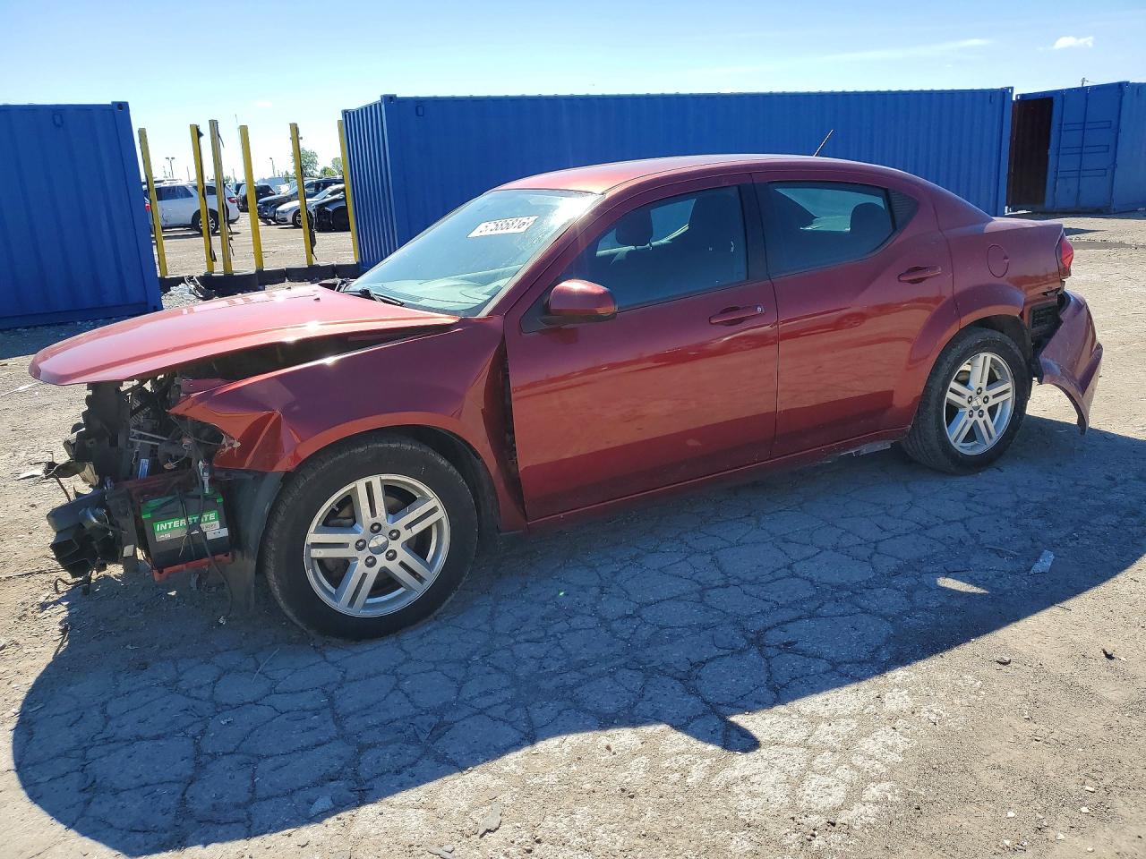 2014 Dodge Avenger SXT, VIN 1C3CDZCB9EN163411 — Зад
