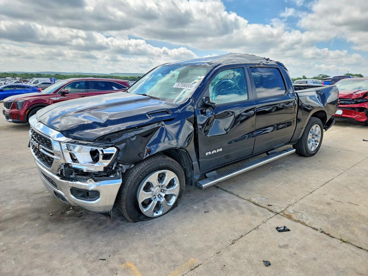2023 Ram 1500 Lone Star, VIN 1C6RREFT1PN670429 — Rollover