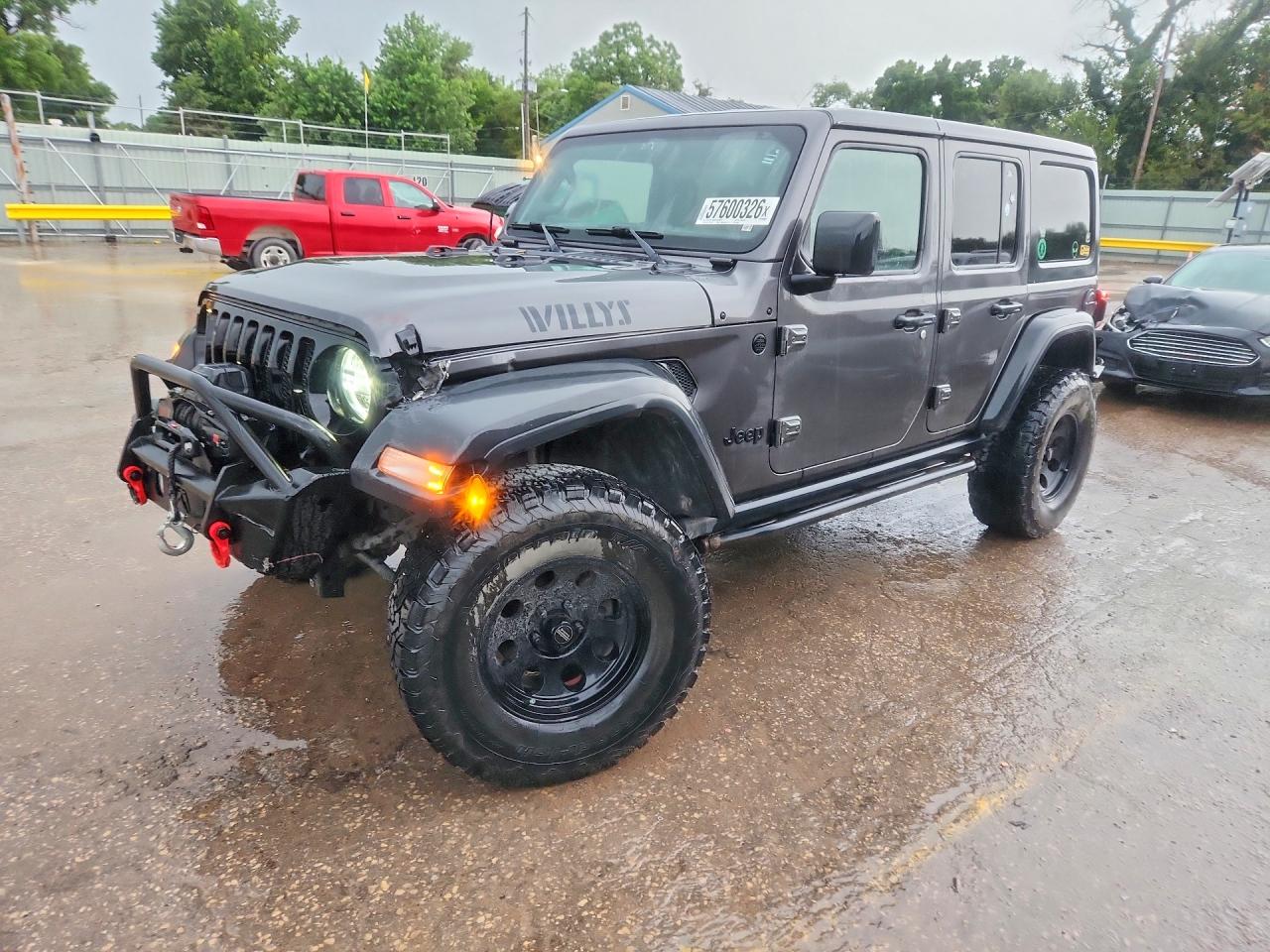 2021 Jeep Wrangler Unlimited Willys, VIN 1C4HJXDNXMW664887 — Front end