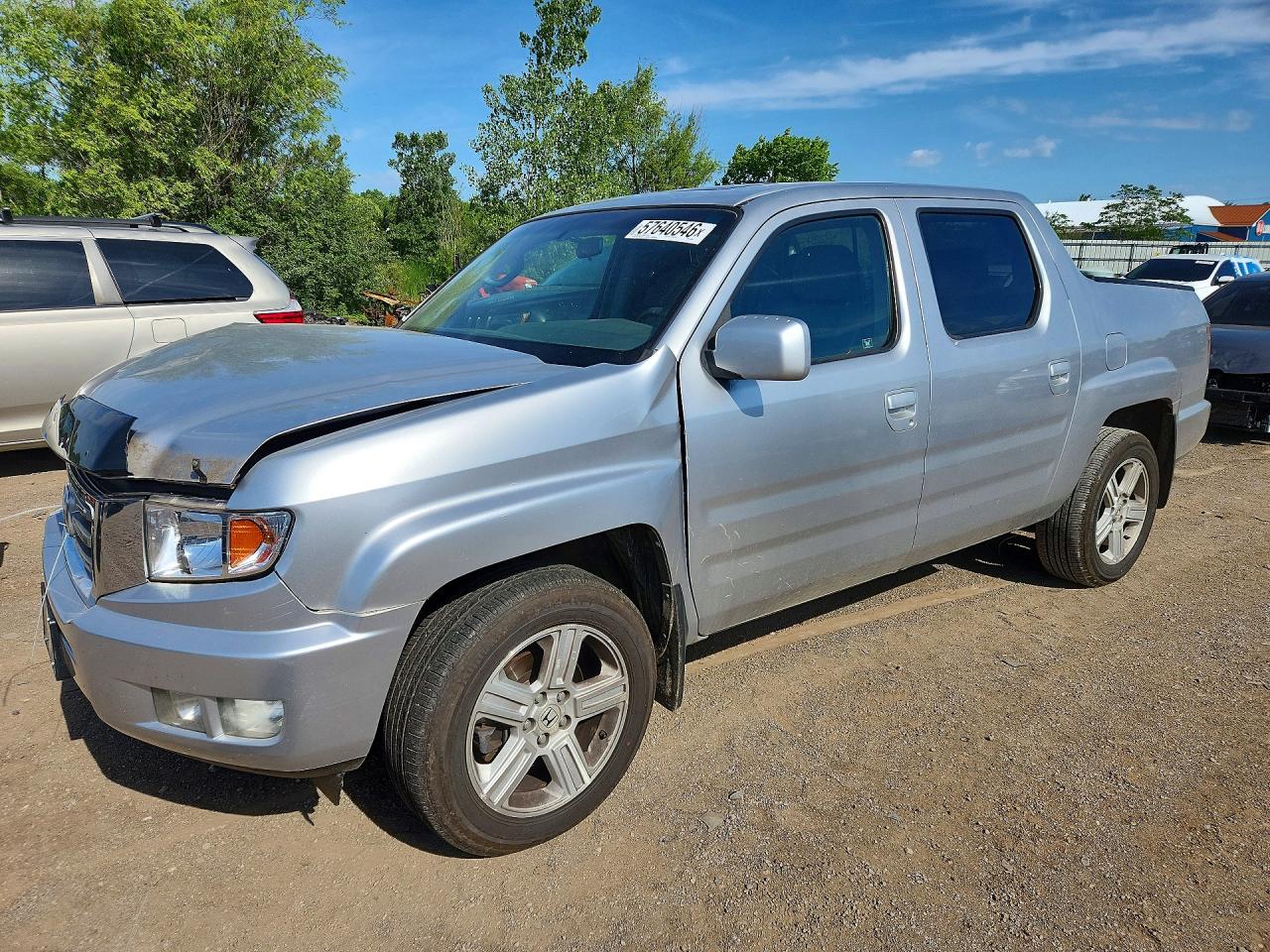 2012 Honda Ridgeline RTL, VIN 5FPYK1F59CB459482 — Front end