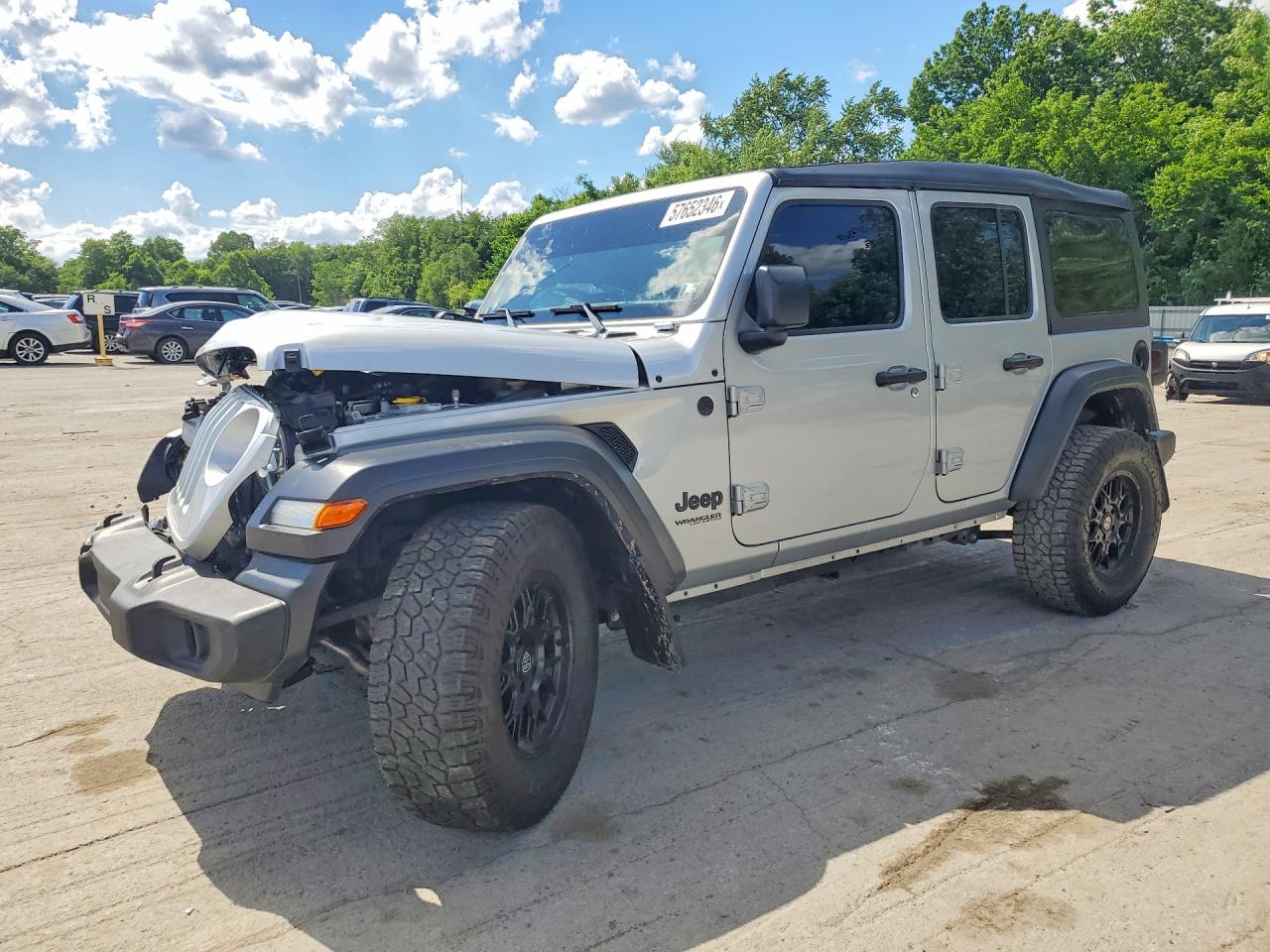 2022 Jeep Wrangler Unlimited Sport S, VIN 1C4HJXDG5NW241718 — Front end