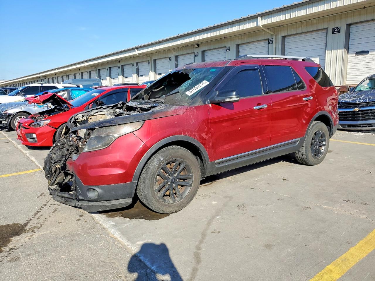 2014 Ford Explorer XLT, VIN 1FM5K8D84EGC45358 — Interior fire