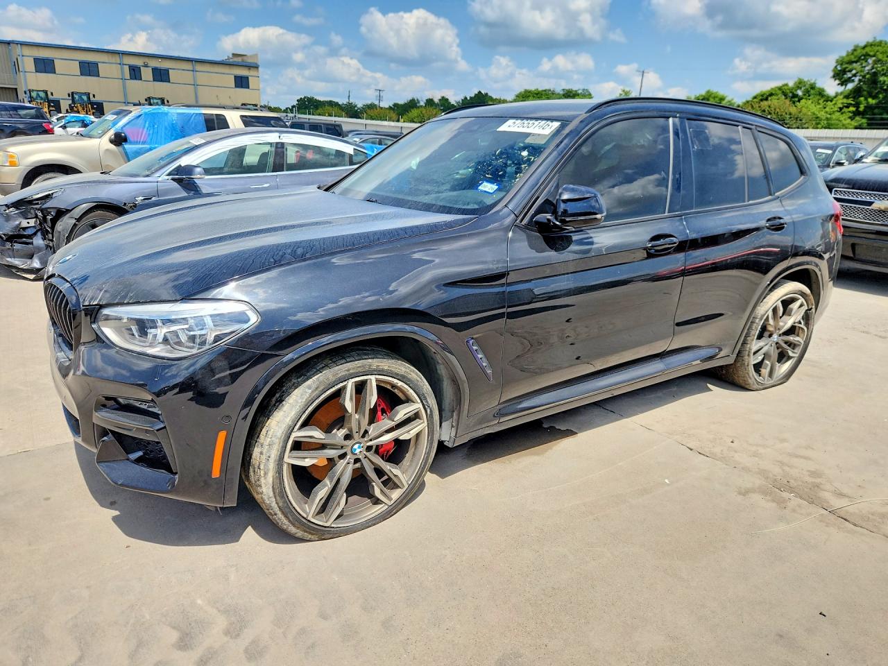 2021 BMW X3 M40i, VIN 5UXTY9C01M9F21561 — Front end