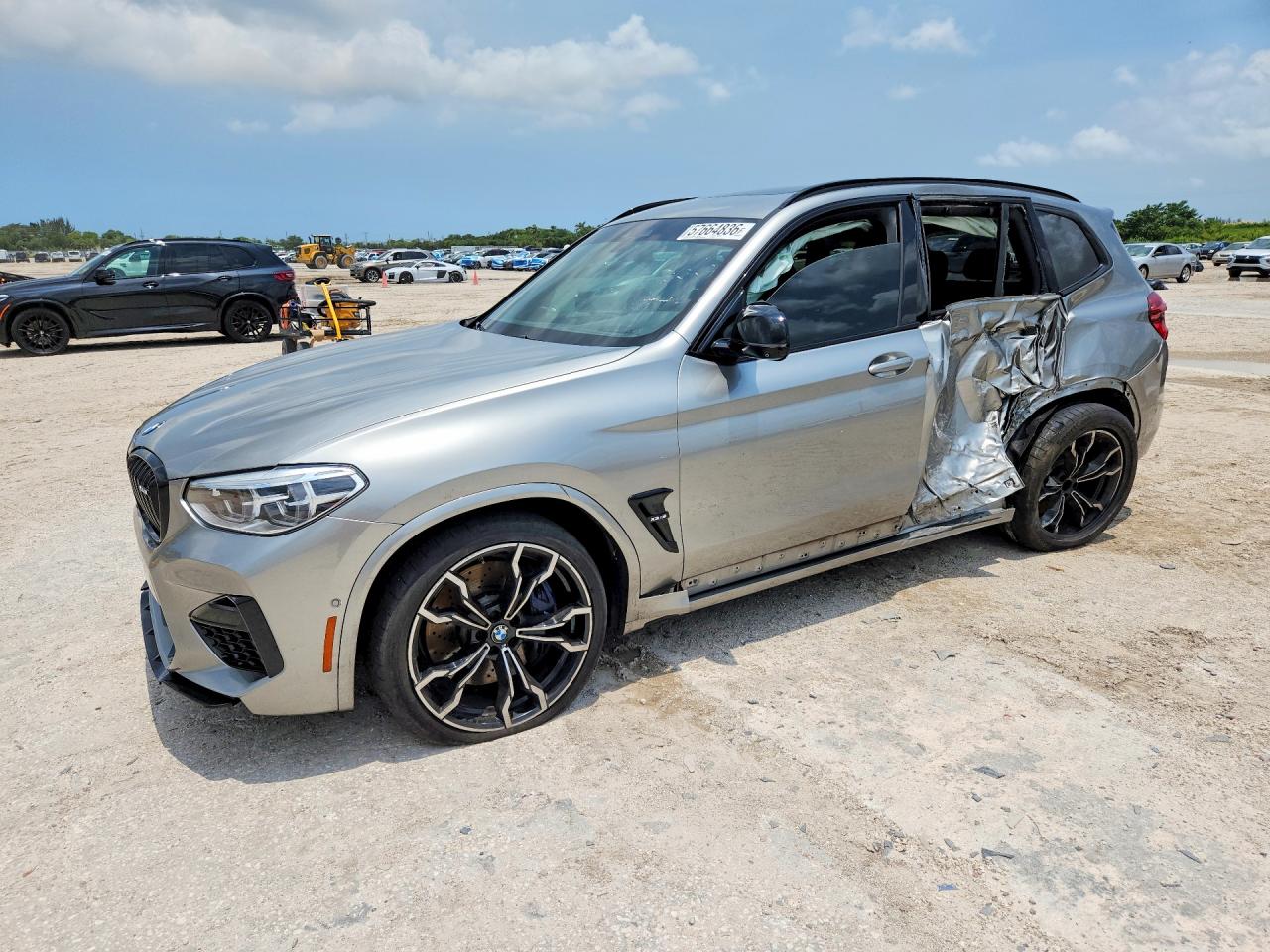 2020 BMW X3 M Competition, VIN 5YMTS0C03LLT09829 — Side