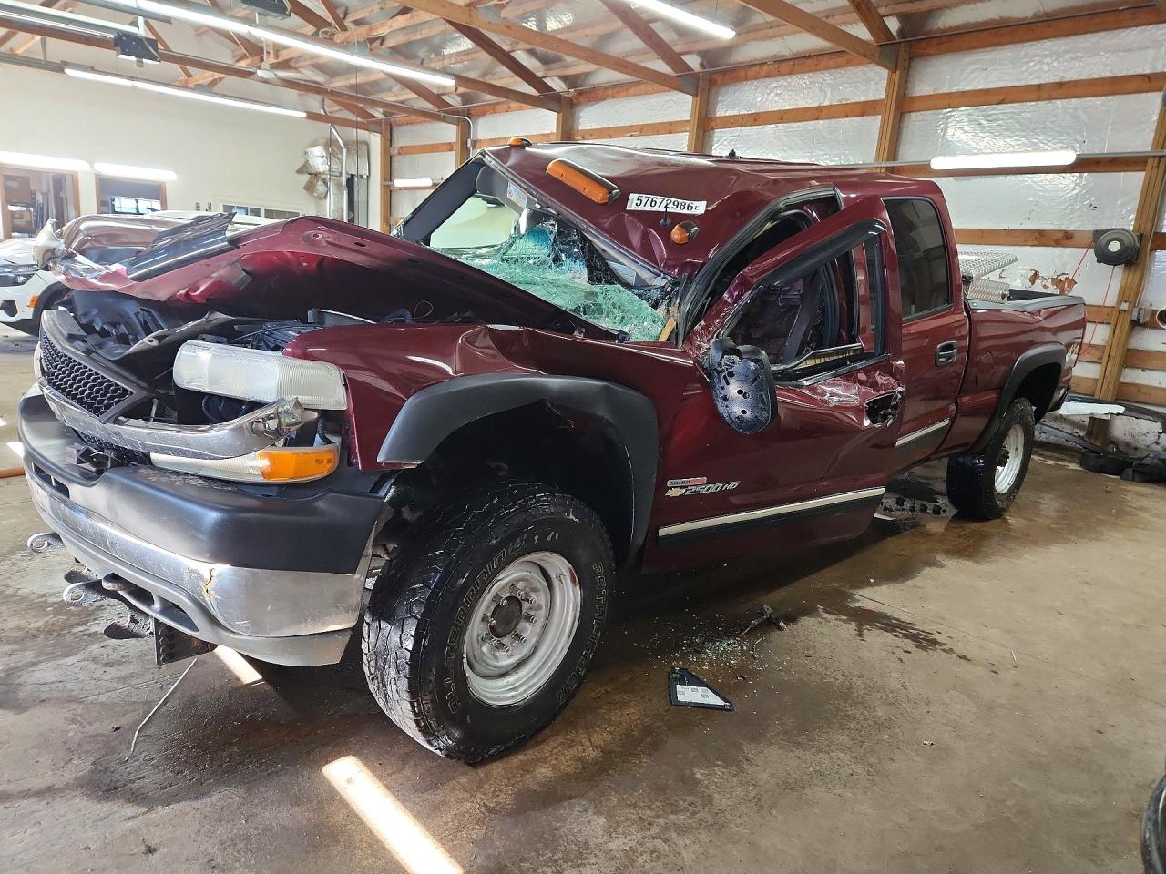 2002 Chevrolet Silverado 2500HD LT, VIN 1GCHK23122F169594 — Roof
