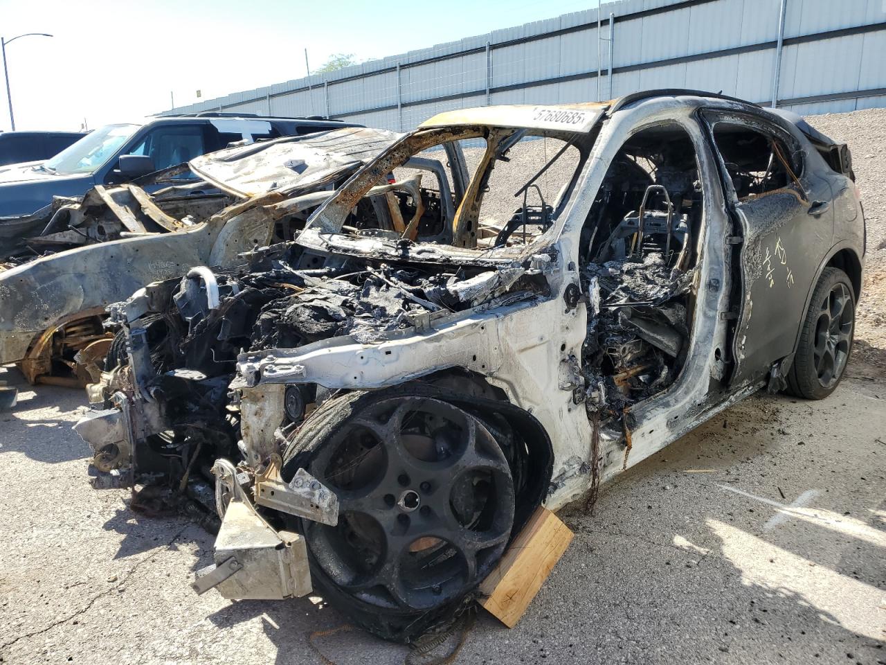 2023 Alfa Romeo Stelvio Ti, VIN ZASPAKBN6P7D58325 — Burn