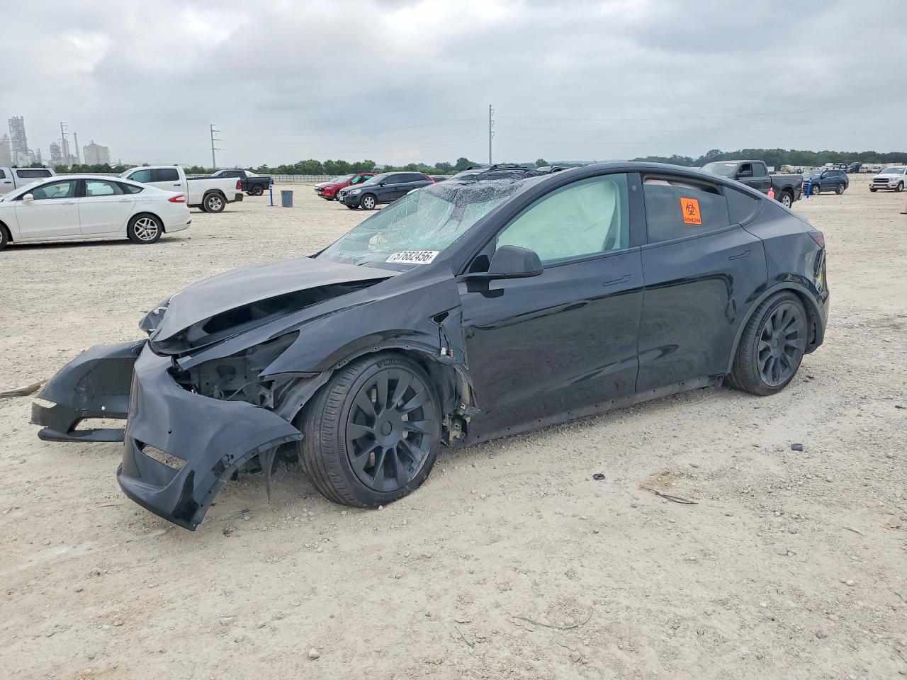 2021 Tesla Model Y Long Range, VIN 5YJYGDEE4MF067654 — Rollover