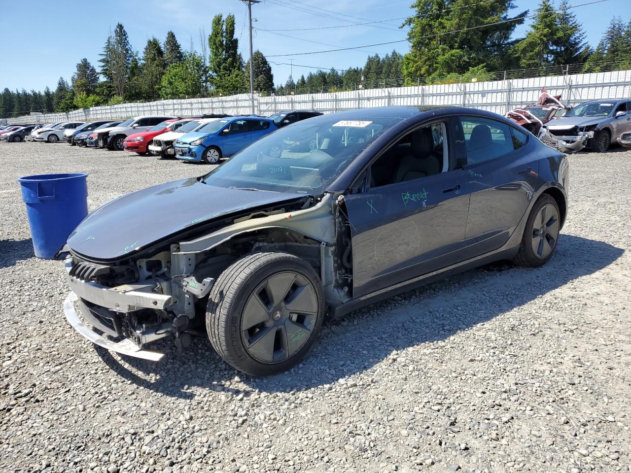 2022 Tesla Model 3, VIN 5YJ3E1EA1NF101496 — Partial repair