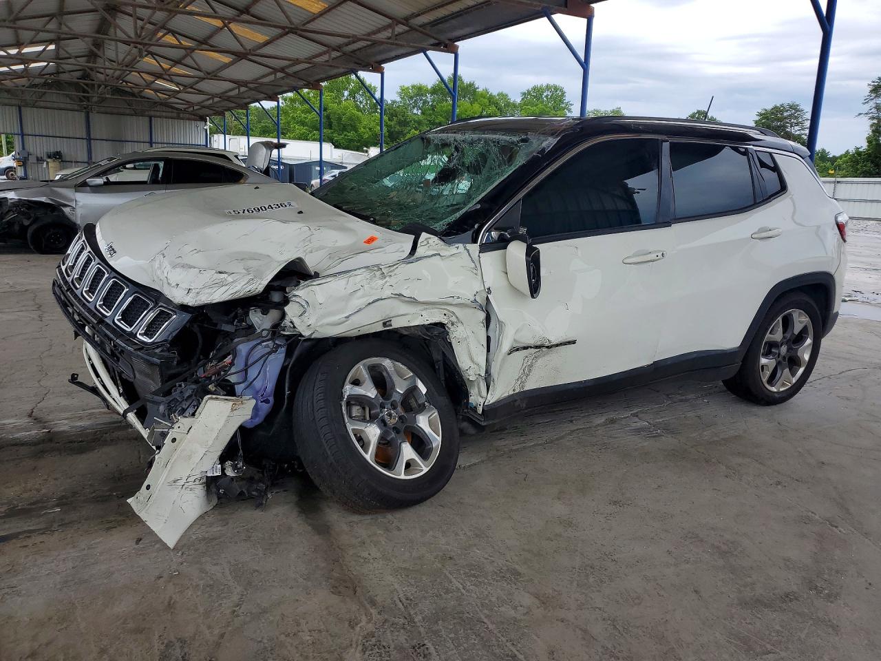 2020 Jeep Compass Limited, VIN 3C4NJCCB0LT125721 — Rollover