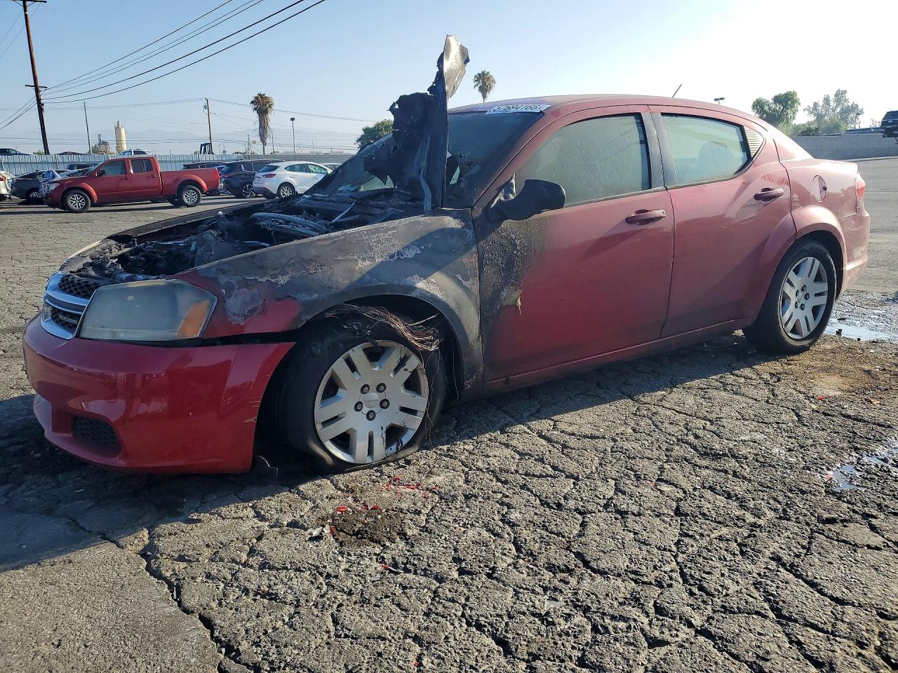 2012 Dodge Avenger SE, VIN 1C3CDZAB3CN177966 — Burn