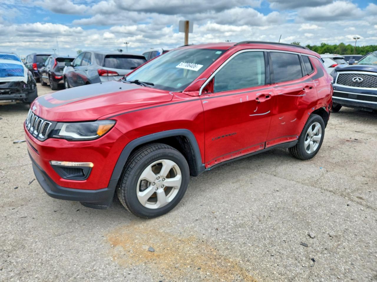 2018 Jeep Compass Altitude, VIN 3C4NJDBB2JT361629 — Rear end