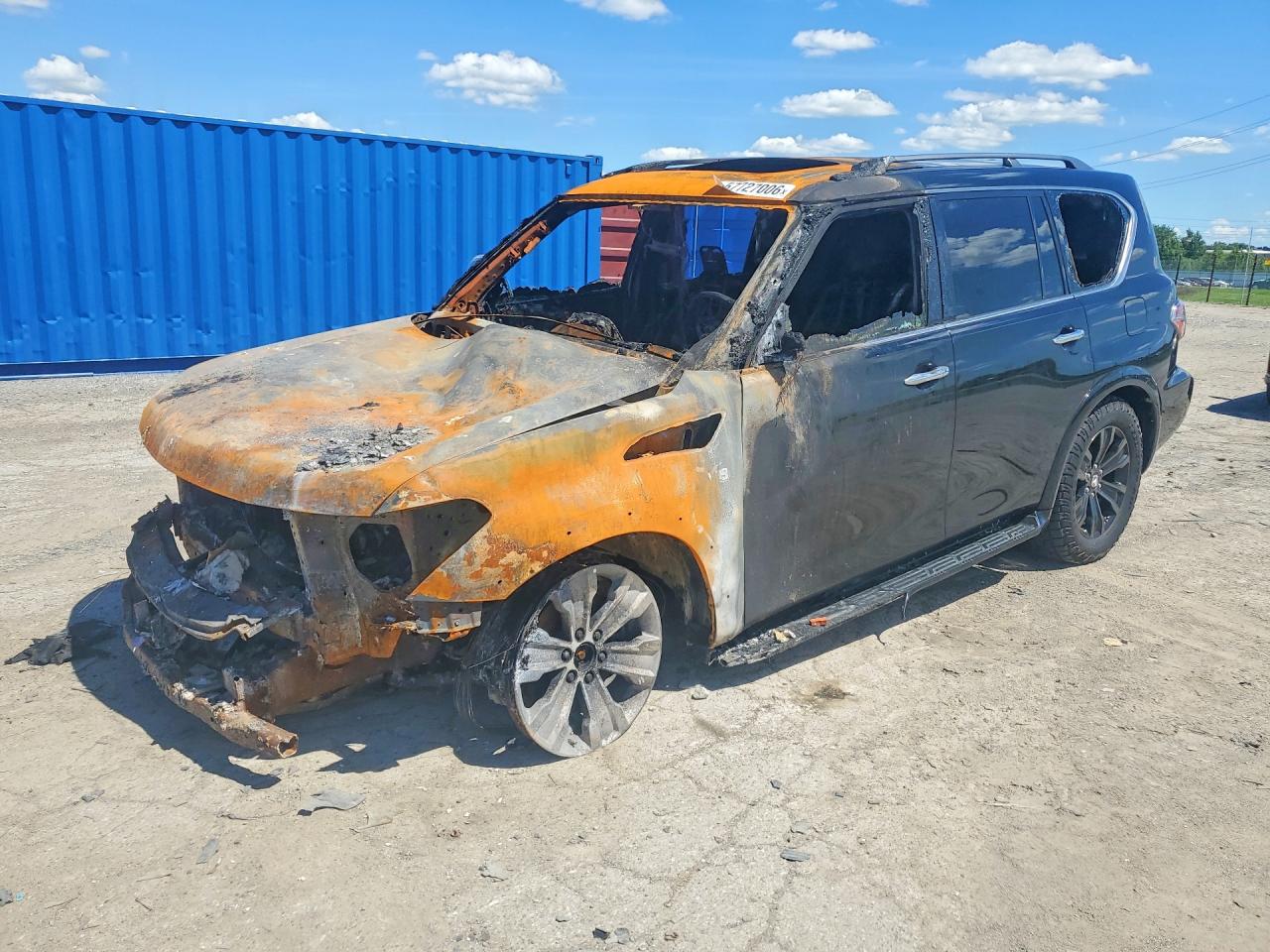 2019 Nissan Armada Platinum, VIN JN8AY2NC6K9586718 — Burn