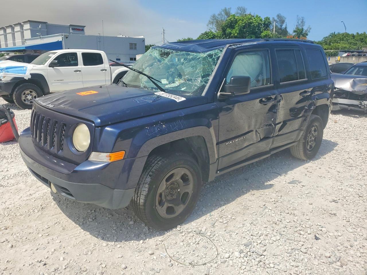 2014 Jeep Patriot Sport, VIN 1C4NJPBB8ED894341 — Крыша