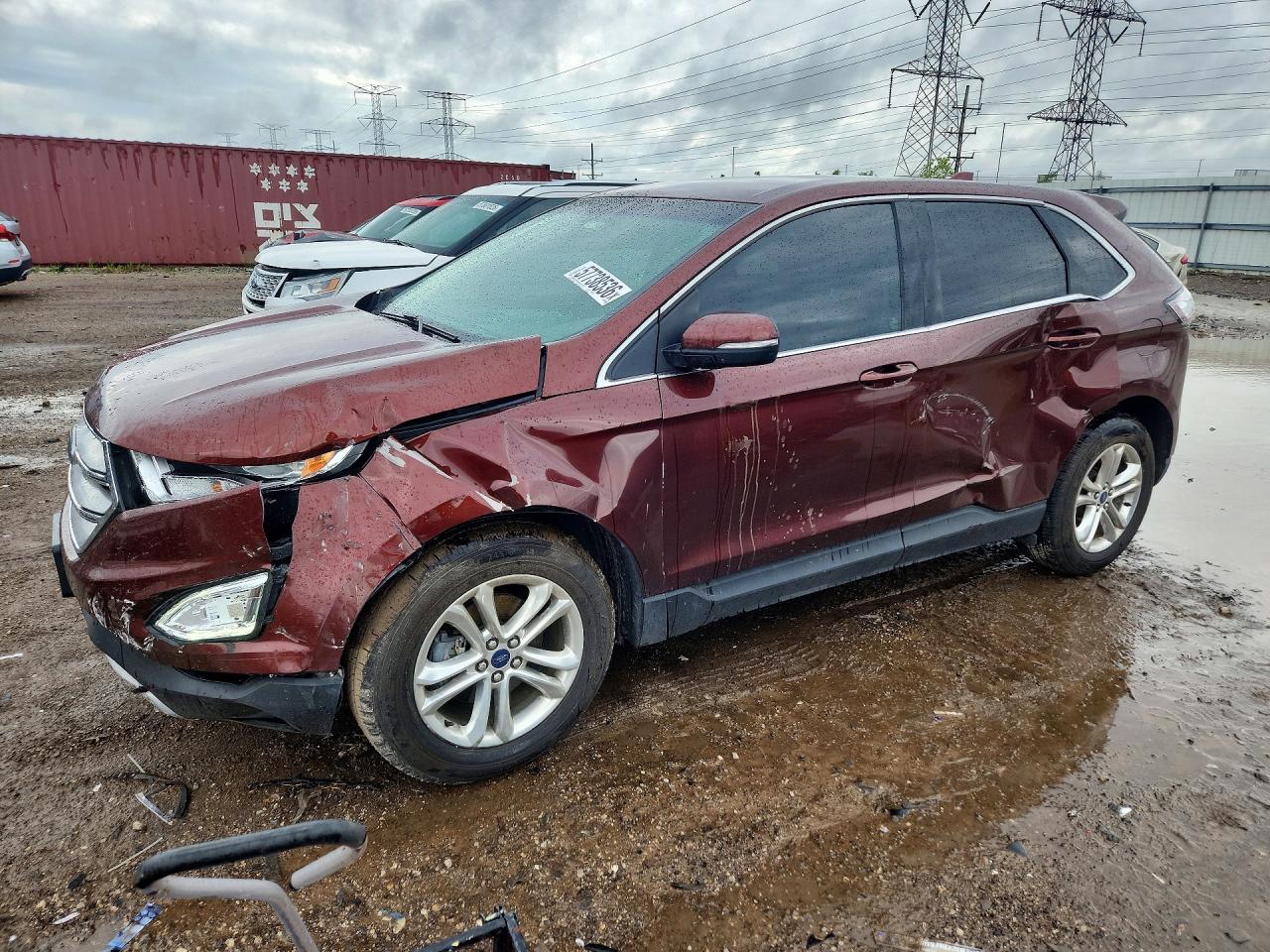 2015 Ford Edge SEL, VIN 2FMTK3J94FBB84934 — Перед