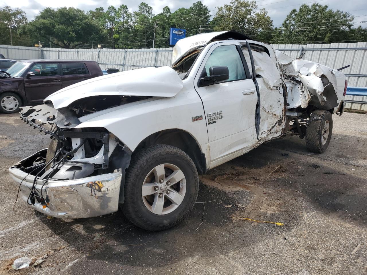 2019 Ram 1500 Big Horn, VIN 1C6RR7TT8KS659003 — Rollover