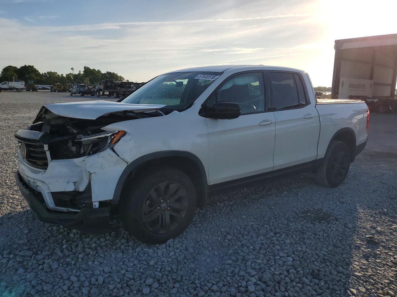 2021 Honda Ridgeline Sport, VIN 5FPYK3F14MB014450 — Front end