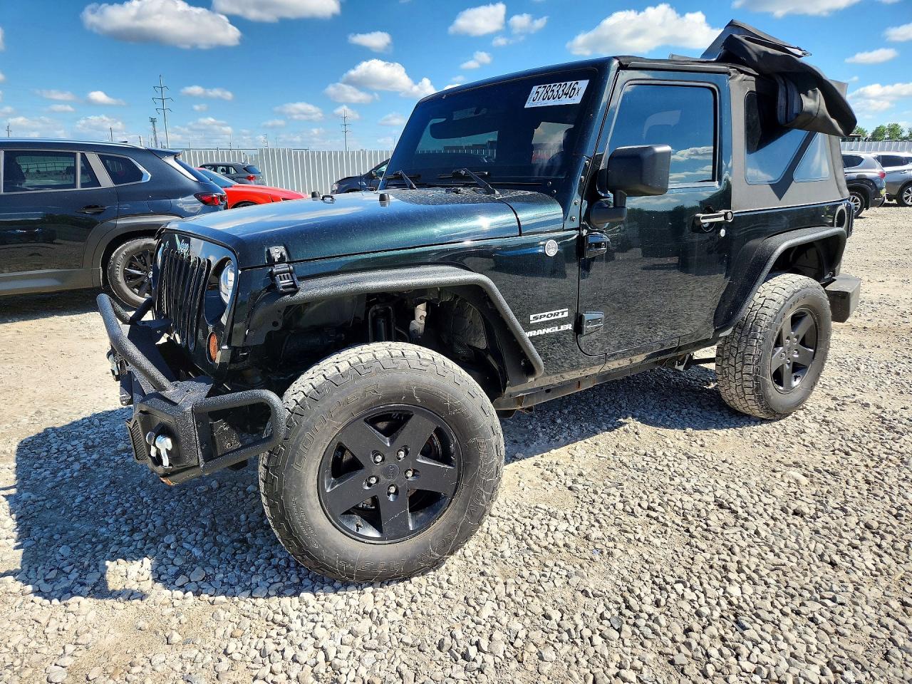 2012 Jeep Wrangler Sport, VIN 1C4AJWAGXCL162009 — Front end