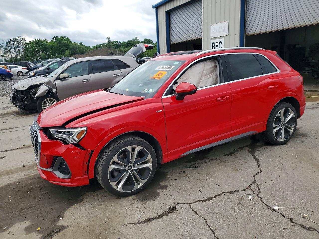 2020 Audi Q3 S line Premium Plus, VIN WA1EECF30L1041828 — Front end