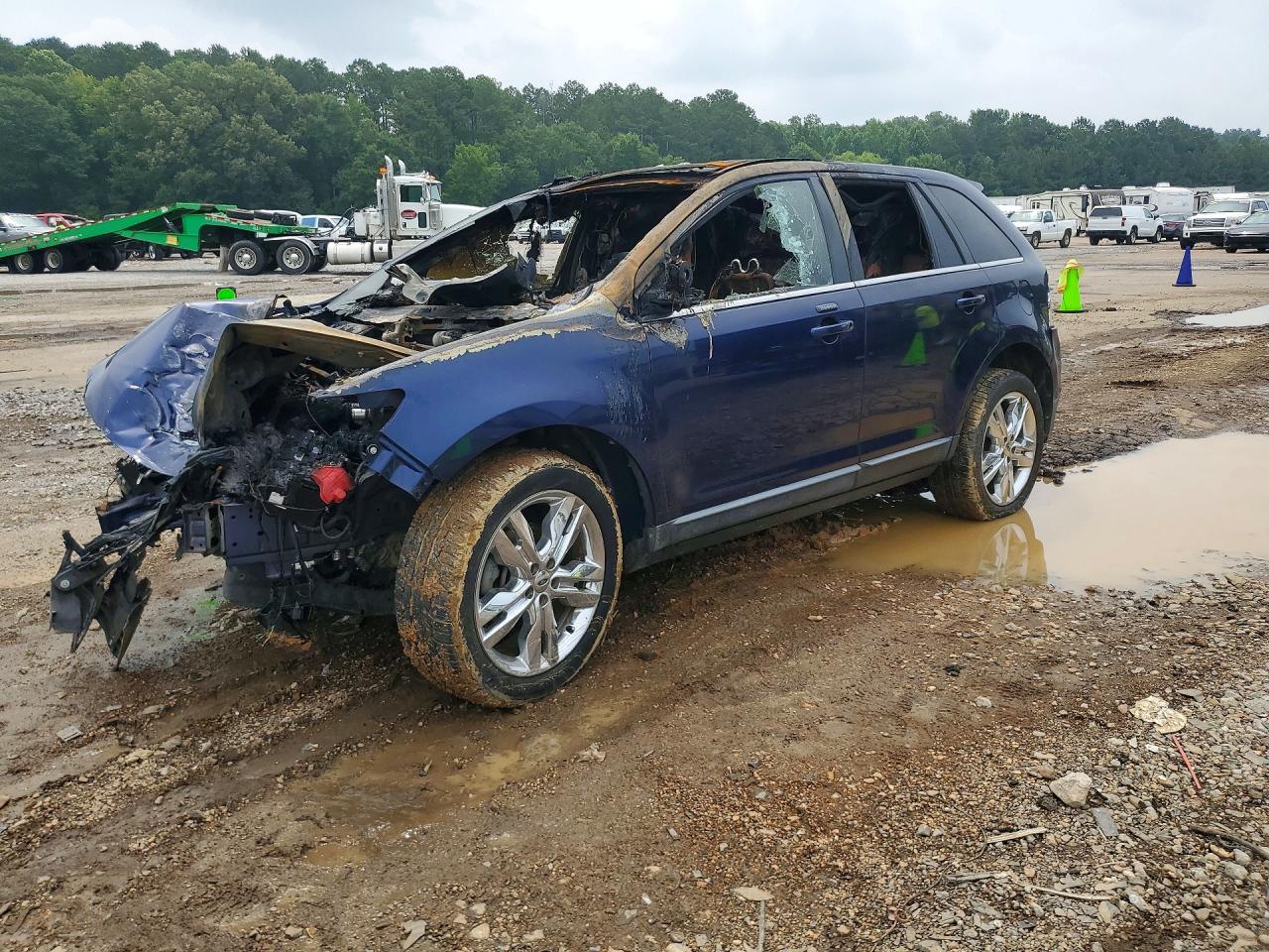 2011 Ford Edge Limited, VIN 2FMDK3KC0BBA67635 — Interior fire