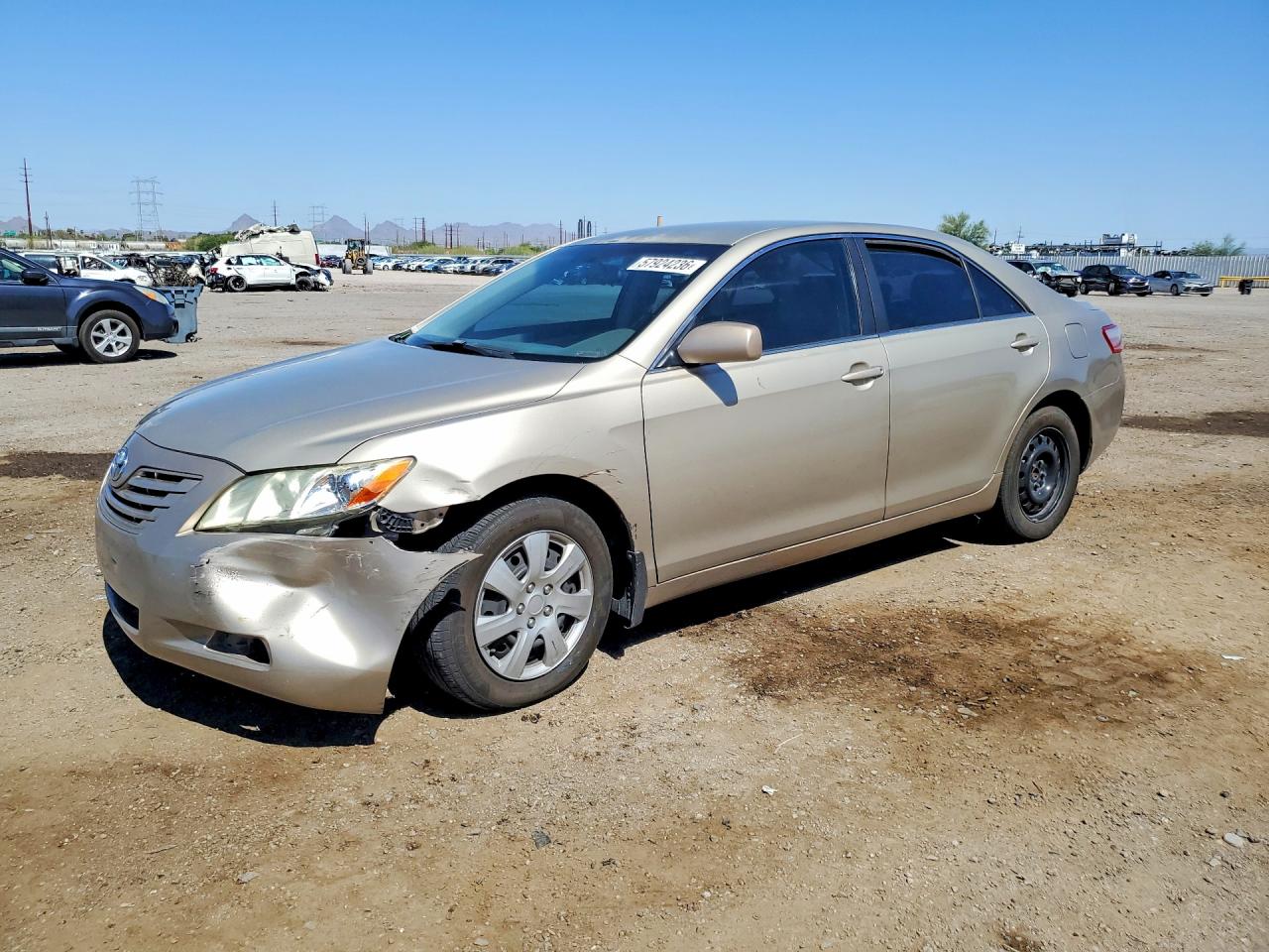 2007 Toyota Camry LE, VIN 4T1BE46K97U610309 — Front end